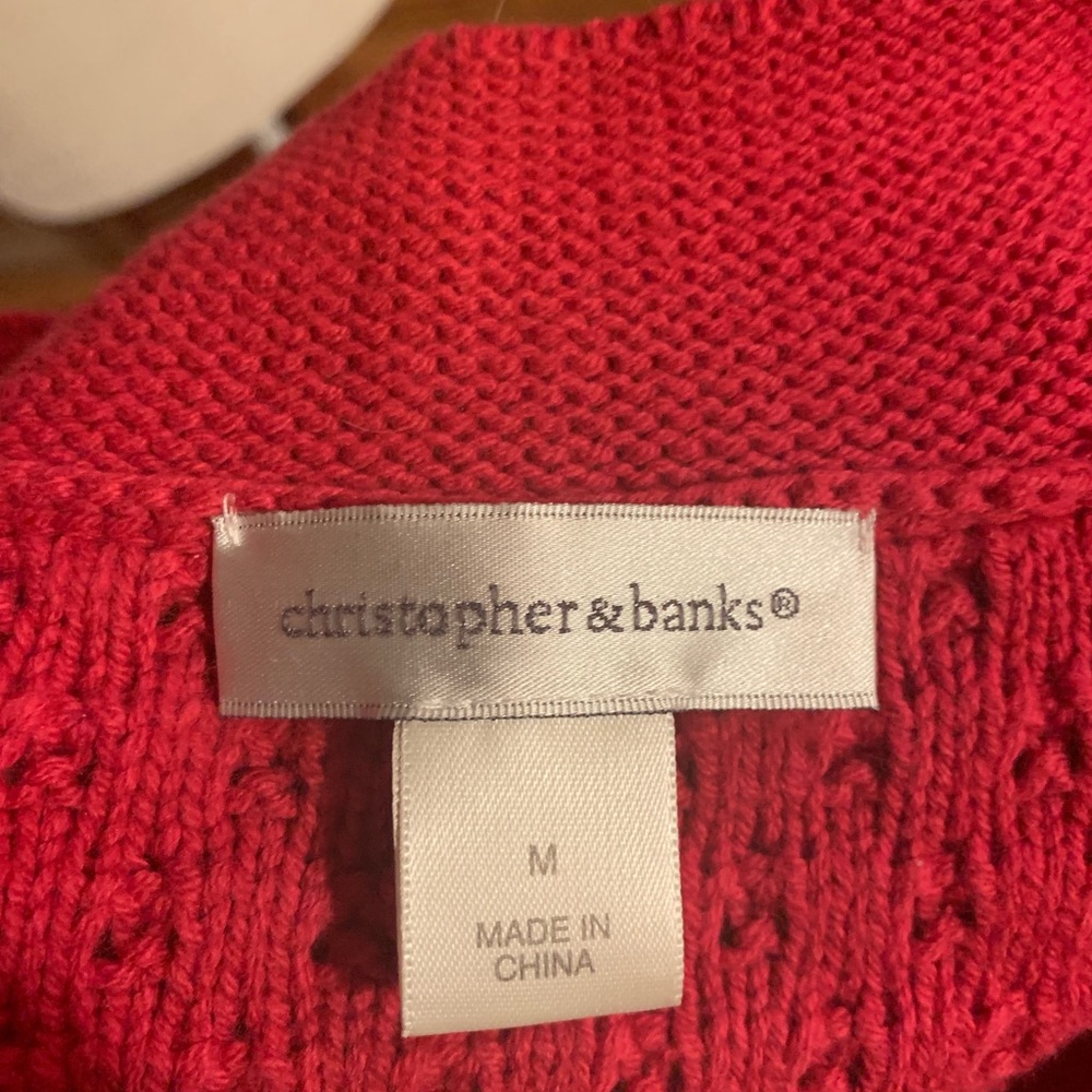 Red Crocheted Jacket - Picture 5 of 5